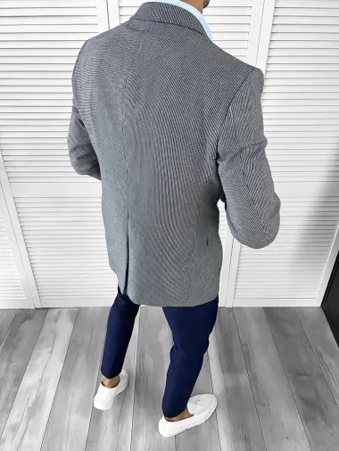 Sacou barbati slim fit bleumarin 3470 21-3.3