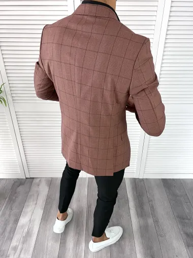 Sacou barbati slim fit in carouri 11977 P18-5.1