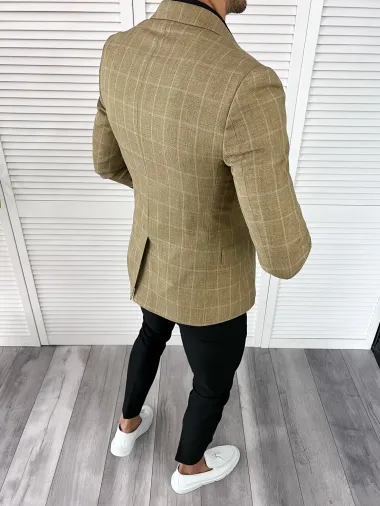 Sacou barbati slim fit in carouri 11978 D3-5.1