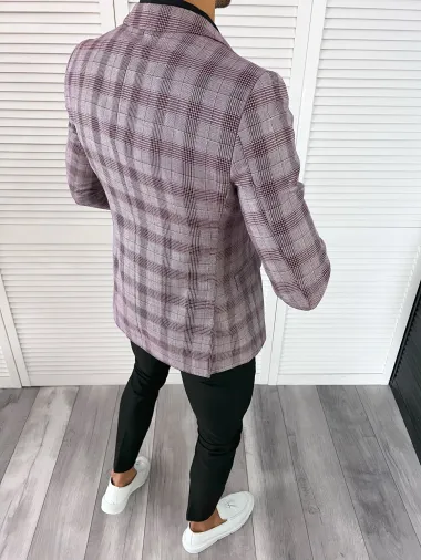 Sacou barbati slim fit in carouri 11982 P19-3.3