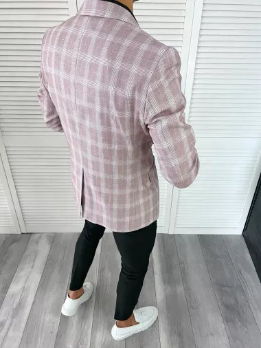 Sacou barbati slim fit in carouri 11983 D3-2.4