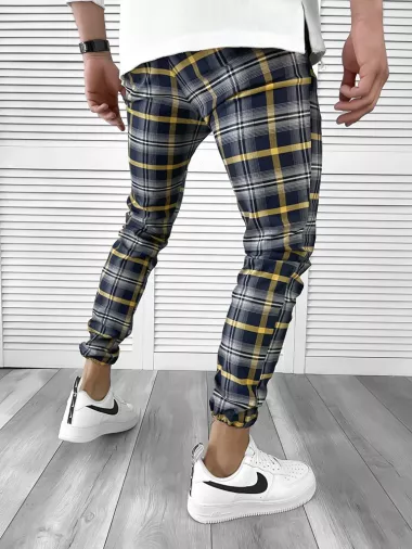 Pantaloni barbati casual in carouri 11951 I15-5 /s3