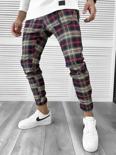 Pantaloni barbati casual in carouri 11953 i5-5.3**