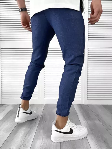 Pantaloni barbati casual albastri 11954 SD