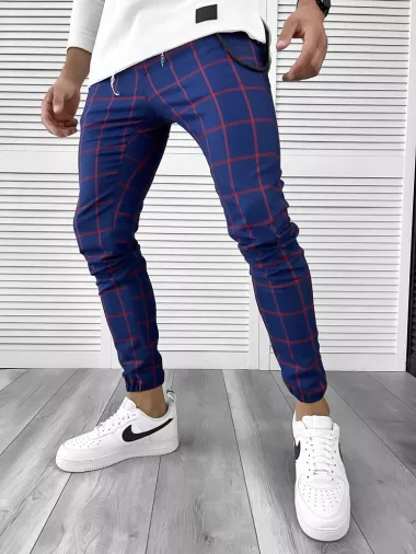 Pantaloni barbati casual in carouri 11956 A-3.3 Pantaloni barbati casual in carouri 11956 A-3.3