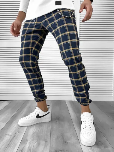 Pantaloni barbati casual in carouri 11958 D6-3.2