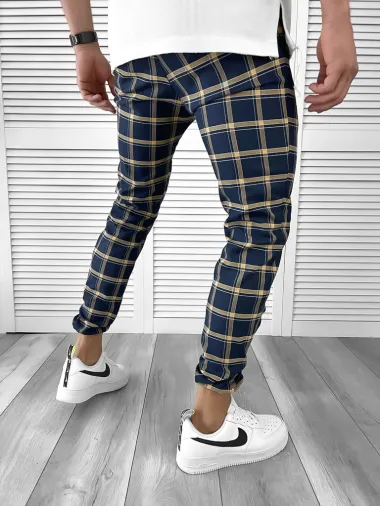 Pantaloni barbati casual in carouri 11958 D6-3.2
