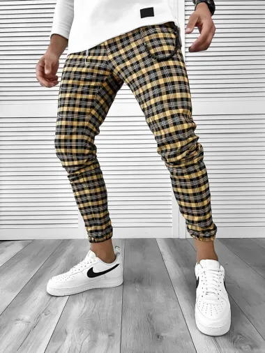 Pantaloni barbati casual in carouri 11960 B4-5.1