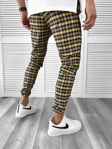 Pantaloni barbati casual in carouri 11960 B4-5.1