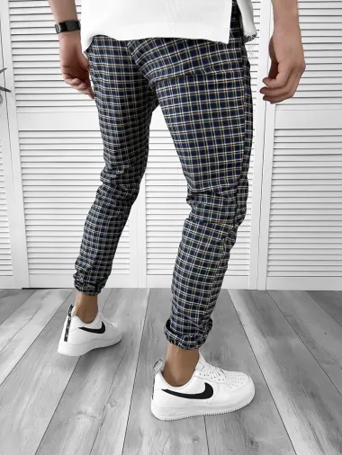 Pantaloni barbati casual in carouri 11961 70-5 E~
