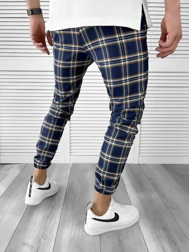 Pantaloni barbati casual in carouri 11964 B2-3.2