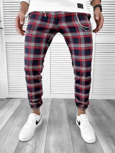 Pantaloni barbati casual in carouri 11965 i6-5.1**