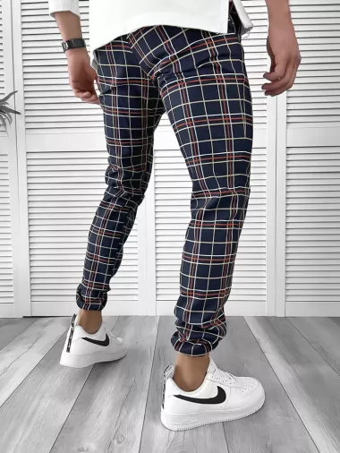 Pantaloni barbati casual in carouri 11967 B15-2 U2