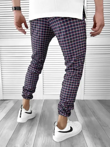 Pantaloni barbati casual in carouri 11968 S3-2