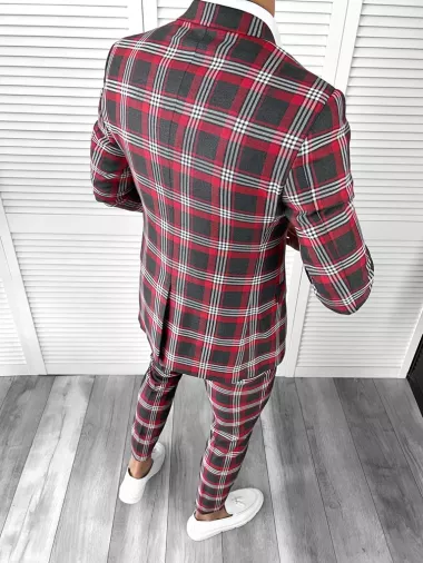 Costum barbati slim fit + Vesta A7808 84-4 - Y1-2