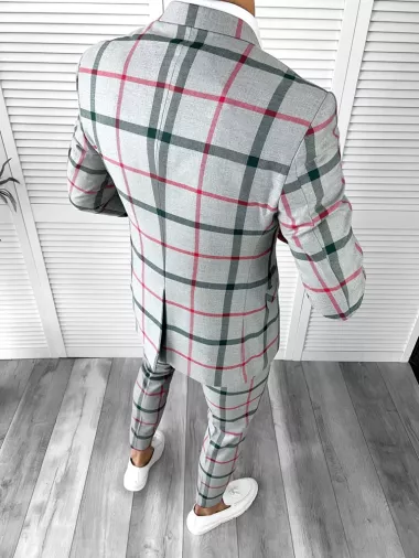 Costum barbati slim fit + Vesta B5363 83-5 E~