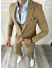 Costum barbati maro slim fit in sacou + pantaloni 11734 O3-5.2