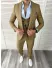 Costum barbati maro slim fit in sacou + pantaloni 11734 O3-5.2