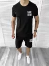 Trening barbati negru pantaloni + tricou 11699 14-5