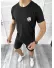 Trening barbati negru/negru pantaloni + tricou 11701 82-5