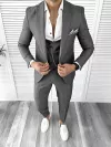Costum barbati slim fit in sacou + pantaloni + vesta 11703 N7-4.3