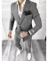 Costum barbati gri inchis in dungi slim fit in sacou + pantaloni 11712 P20-4.1