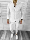 Camasa barbati slim fit alba cu imprimeu 11627 O4-3.3