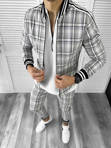 Trening barbati slim fit Pantaloni + Hanorac 11631 N8-4.1