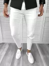 Pantaloni barbati casual albi 10614 B13