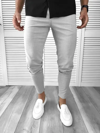 Pantaloni barbati casual gri 10614