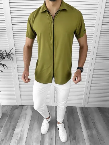 Camasa barbati slim fit verde 10616 O4-2.2