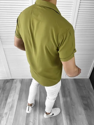 Camasa barbati slim fit verde 10616 O4-2.2