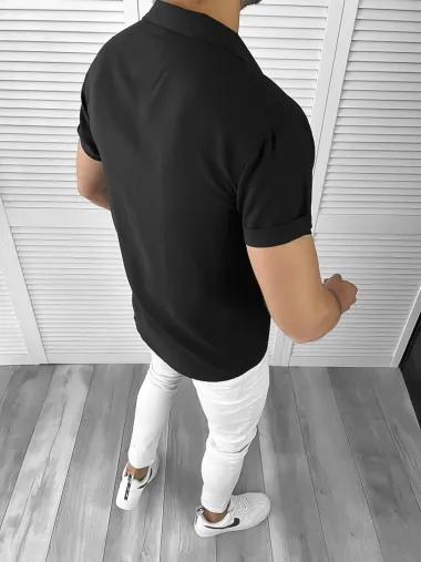 Camasa barbati slim fit neagra 10617 D4-4.3