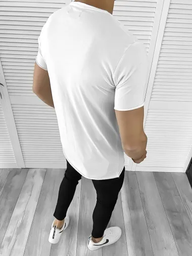 Tricou barbati alb slim fit Vagabond B1949 P20-4.1