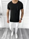 Tricou barbati negru slim fit Vagabond B1950 V2-4