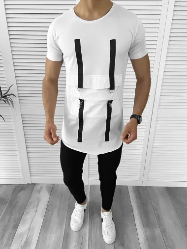 Tricou barbati alb slim fit Vagabond B1954 O2-5.2