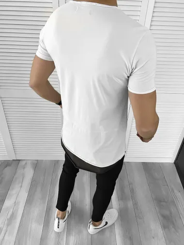 Tricou barbati alb slim fit Vagabond B1954 O2-5.2