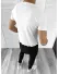 Tricou barbati slim fit alb B1957 