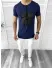 Tricou barbati slim fit bleumarin B1975 D3-1.1