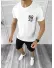 Trening barbati alb/negru pantaloni + tricou 10590 86-1.2