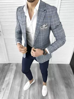 Tinuta barbati smart casual Pantaloni + Camasa + Sacou 10288