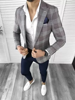 Tinuta barbati smart casual Pantaloni + Camasa + Sacou 10292