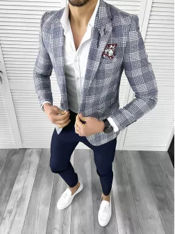 Tinuta barbati smart casual Pantaloni + Camasa + Sacou 10295