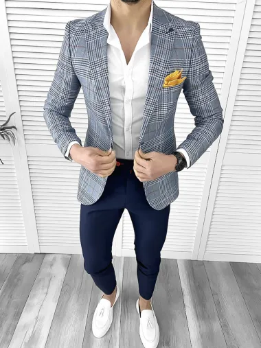 Sacou barbati slim fit in dungi 1041 i6-6