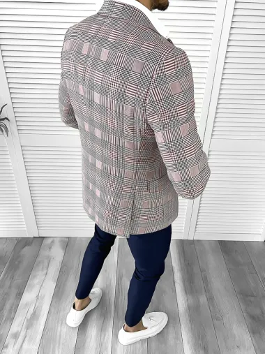 Sacou barbati slim fit rosu 732 6-1.1