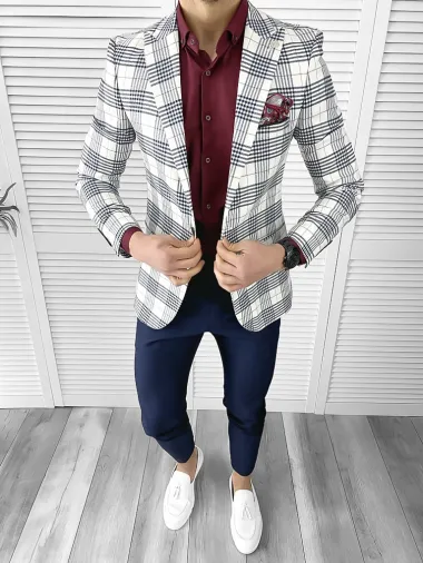 Tinuta barbati smart casual Pantaloni + Camasa + Sacou 715