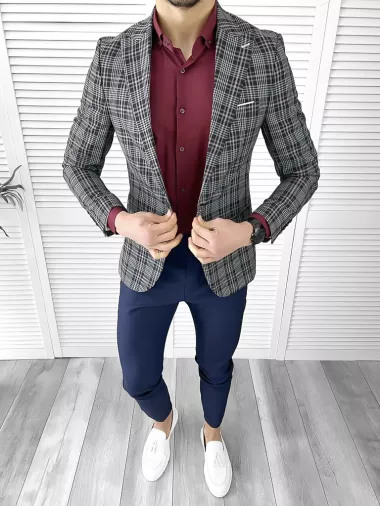 Tinuta barbati smart casual Pantaloni + Camasa + Sacou 10562