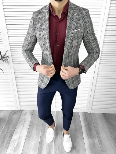 Tinuta barbati smart casual Pantaloni + Camasa + Sacou 10564