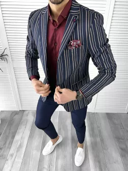 Tinuta barbati smart casual Pantaloni + Camasa + Sacou 10567 Tinuta barbati smart casual Pantaloni + Camasa + Sacou 10567