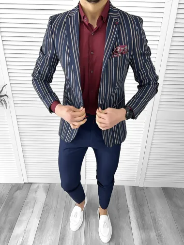 Tinuta barbati smart casual Pantaloni + Camasa + Sacou 10567